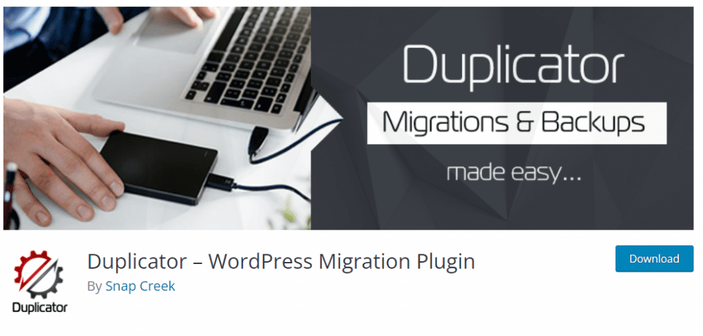 Duplicator - meilleurs plugins WordPress sauvegarde » BlogPasCher meilleurs plugins WordPress de sauvegarde