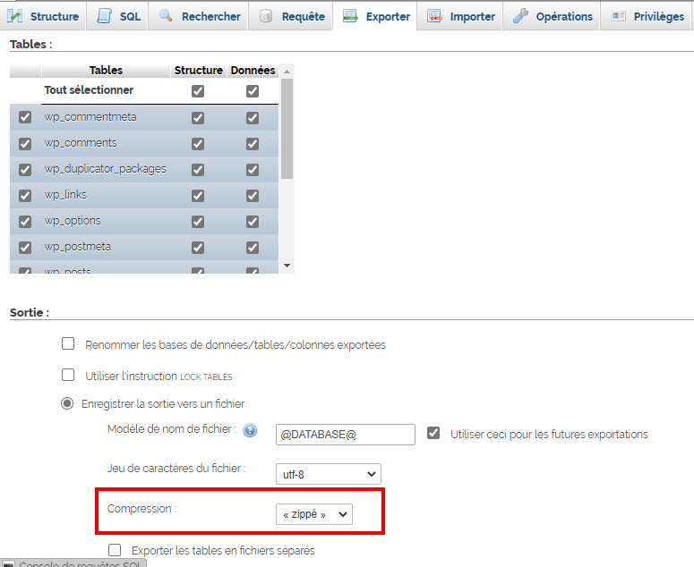 exporter-base-de-données-WordPress-phpmyadmin-exporter-compresser » BlogPasCher comment exporter la base de données WordPress dans phpmyadmin et compresser