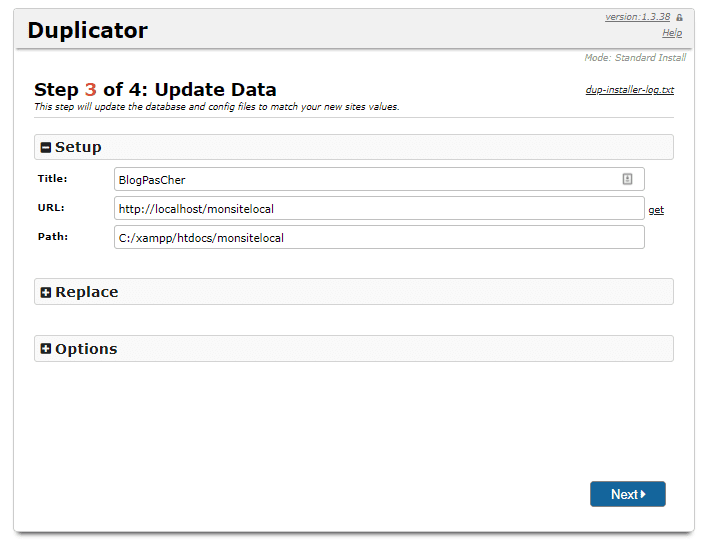installation-site-web-local-duplicator