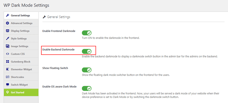 Personnaliser apparence tableau bord mode sombre Personnaliser apparence tableau bord mode sombre