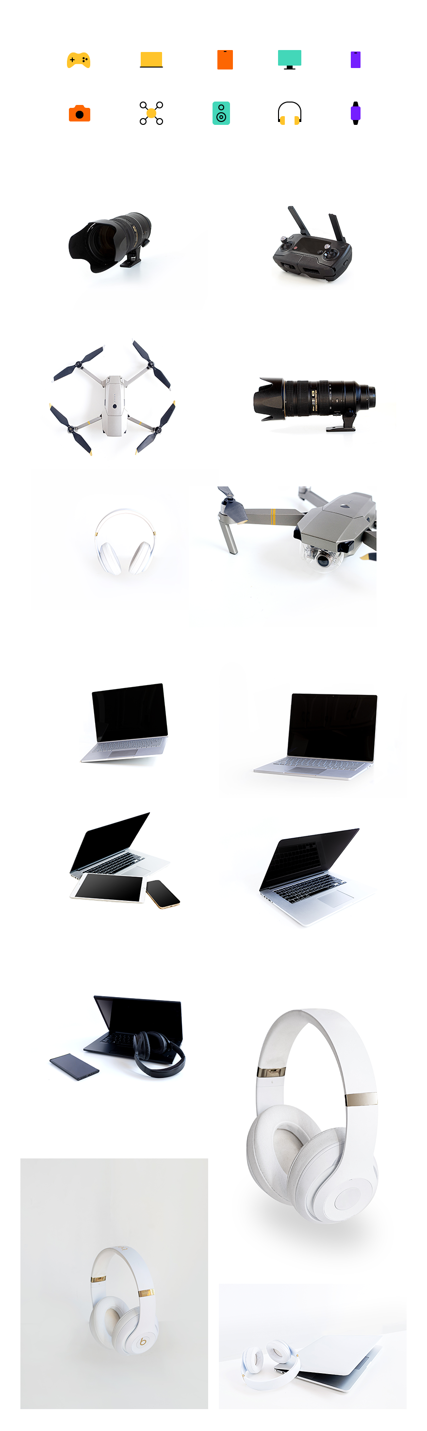 site Web de magasin d'électronique