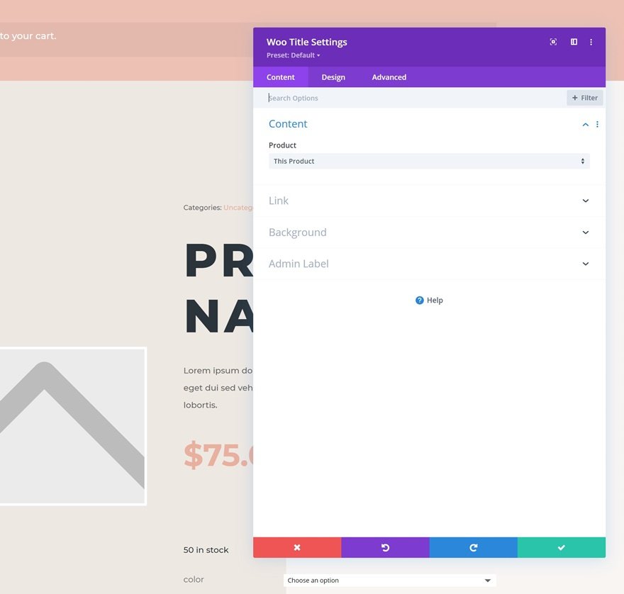 modèle de page de produit de beauté