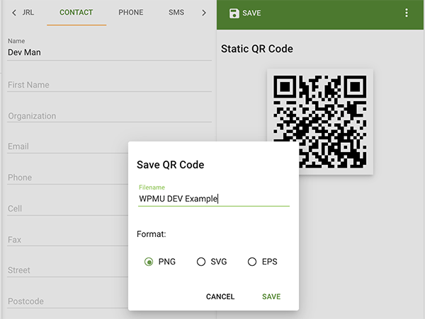 Comment-ajouter-deux-boutons-côte-à-côte-dans-la-même-colonne » BlogPasCher Image of saving a qr code.