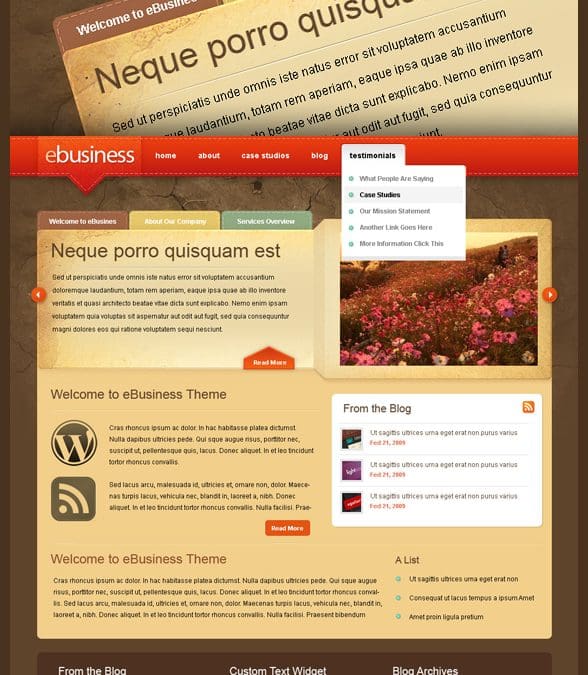 Aperçu du thème: eBusiness |  Blog sur les thèmes élégants