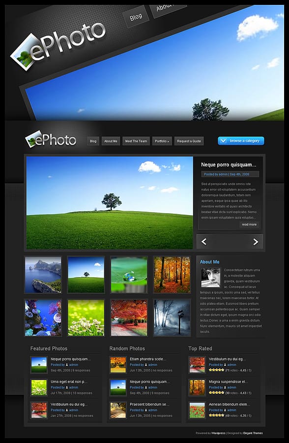 Nouveau thème: ePhoto |  Blog sur les thèmes élégants