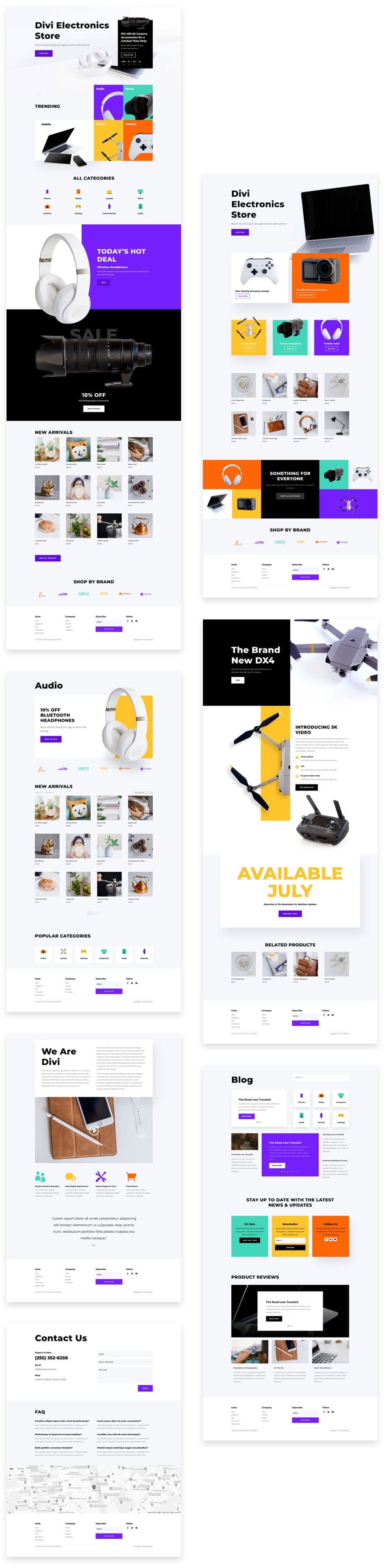 site Web de magasin d'électronique