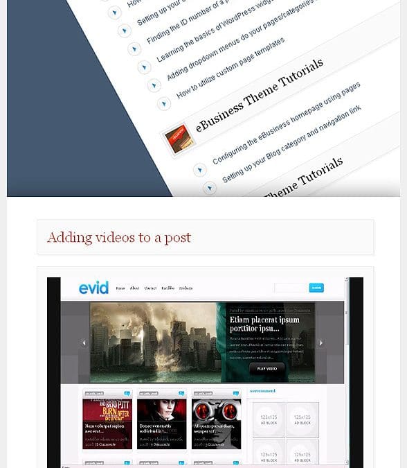 Tutoriels de thème + Aperçu du thème