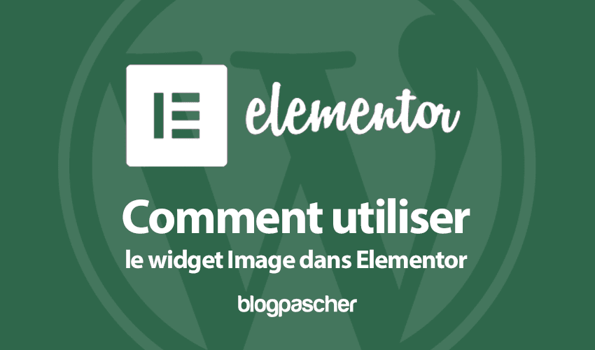Comment utiliser le widget Image dans Elementor