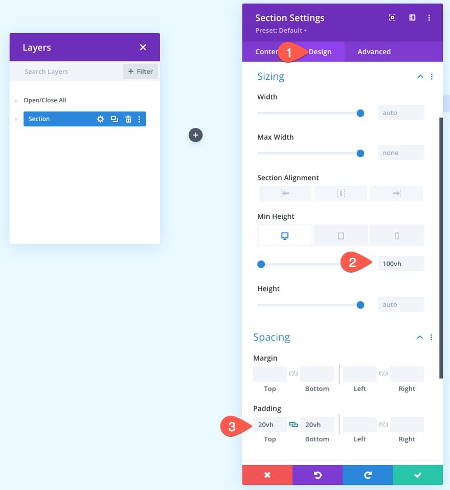 barre de navigation collante divi de bas en haut