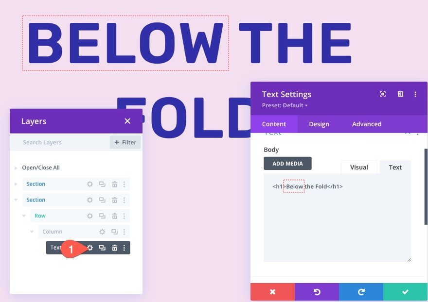 barre de navigation collante divi de bas en haut
