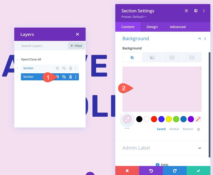 barre de navigation collante divi de bas en haut