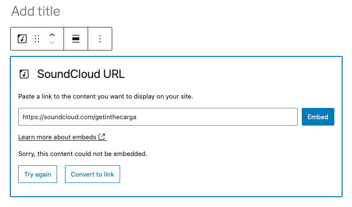 Soundcloud intégré