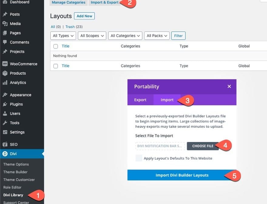 Comment créer une barre de navigation collante de bas en haut dans Divi