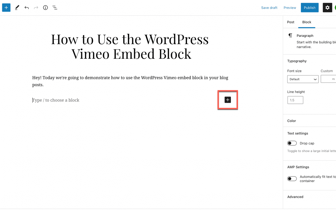 Comment utiliser le bloc WordPress Vimeo Embed