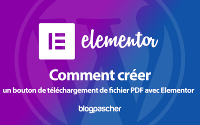 Elementor : Créer un bouton de téléchargement de fichier PDF