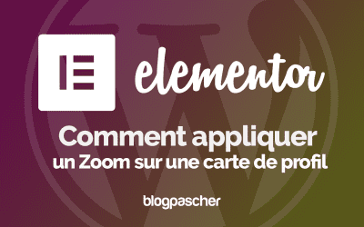 Elementor : Comment appliquer un Zoom sur une carte de profil