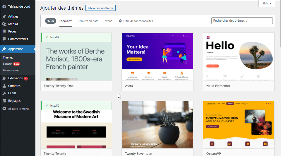 как да промените-тема-на-wordpress-2 » BlogPasCher промяна на тема на WordPress