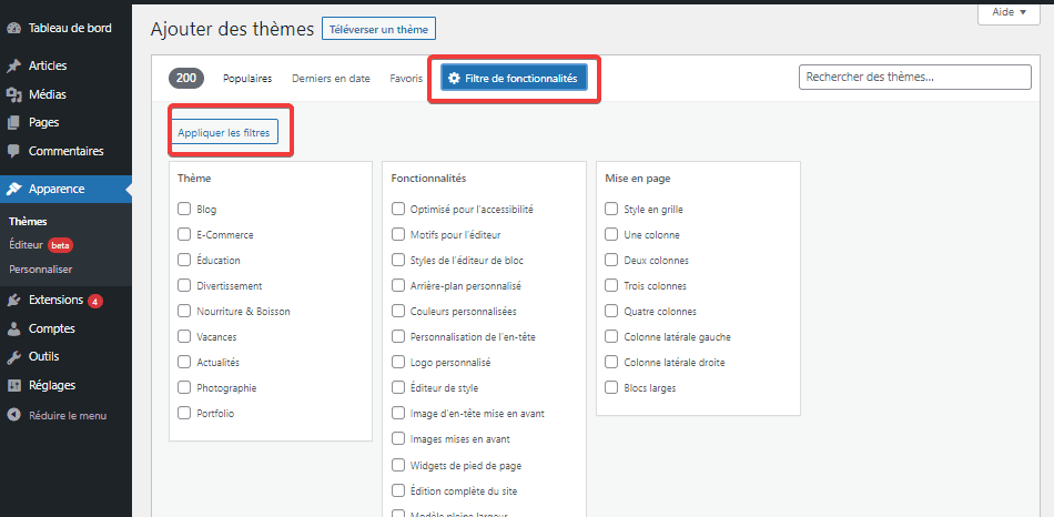 как да промените-тема-на-wordpress-3 » BlogPasCher промяна на тема на WordPress