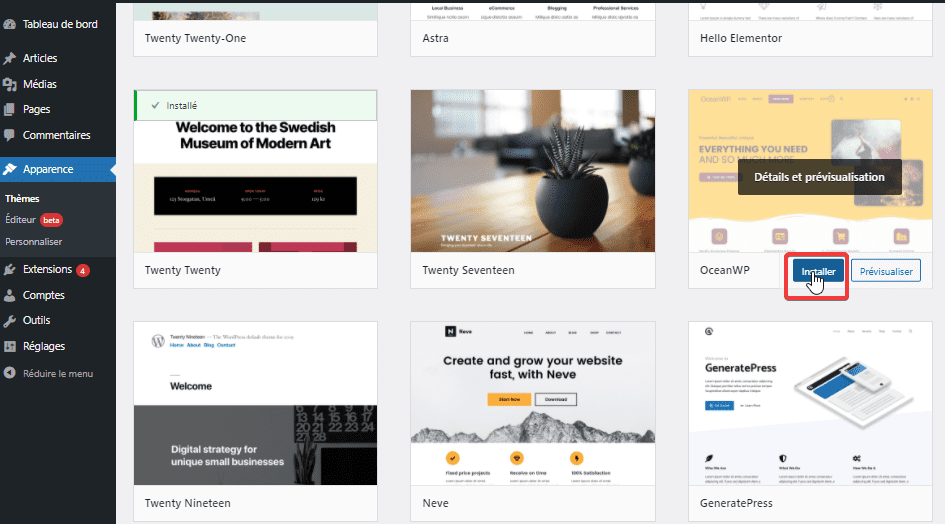 как да промените-тема-на-wordpress-4 » BlogPasCher промяна на тема на WordPress