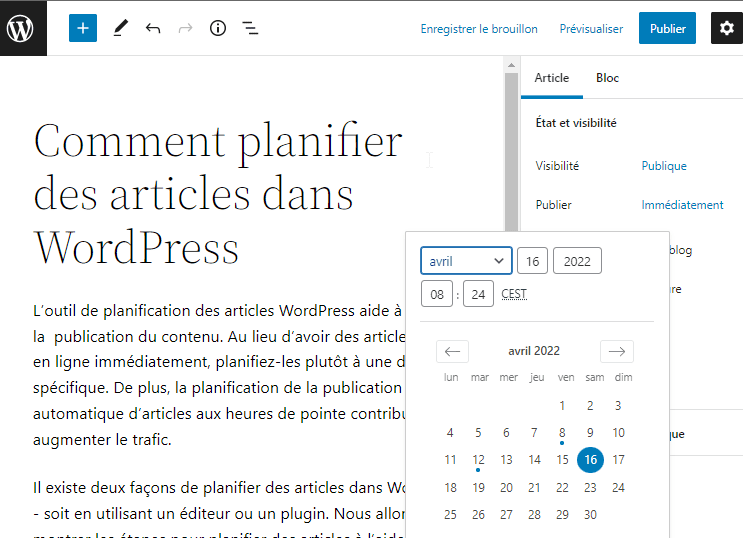 comment-planifier-des-articles-dans-wordpress-1 » BlogPasCher