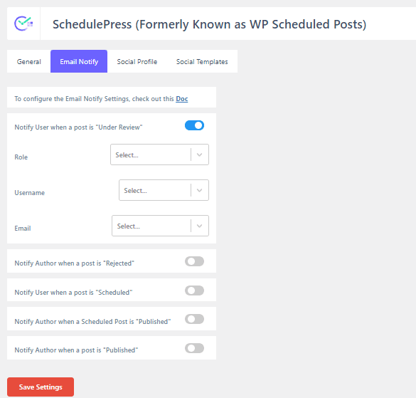 comment-planifier-des-articles-dans-wordpress-14 » BlogPasCher Les paramètres de notification par e-mail dans SchedulePress.