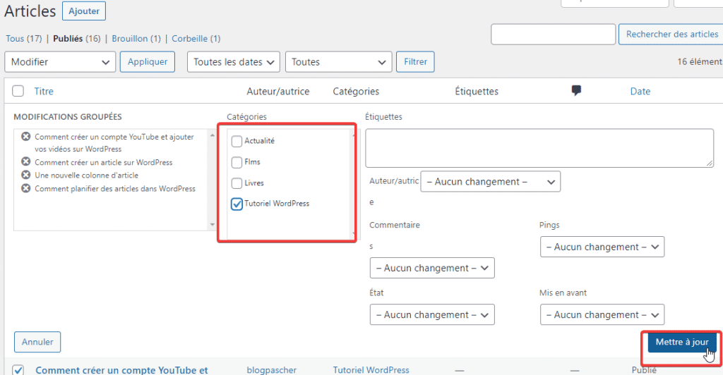 Bulk editor add categories