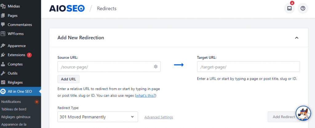 Add redirection for old links