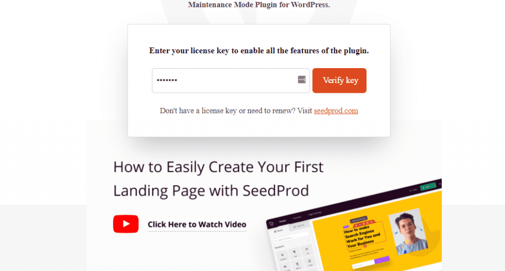 SeedProd license key LICENCE SEEPROD