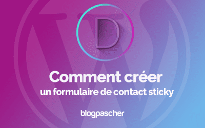 Divi : Comment créer un formulaire de contact sticky