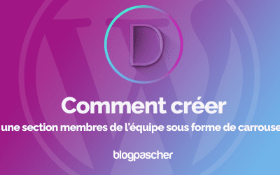 Divi : Comment créer une section membres de l’équipe sous forme de carrousel