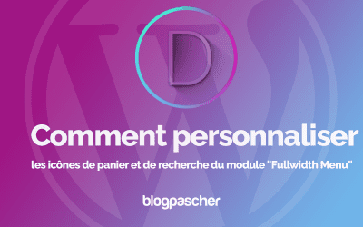 Divi : Comment personnaliser les icônes de panier et de recherche du module « Fullwidth Menu »