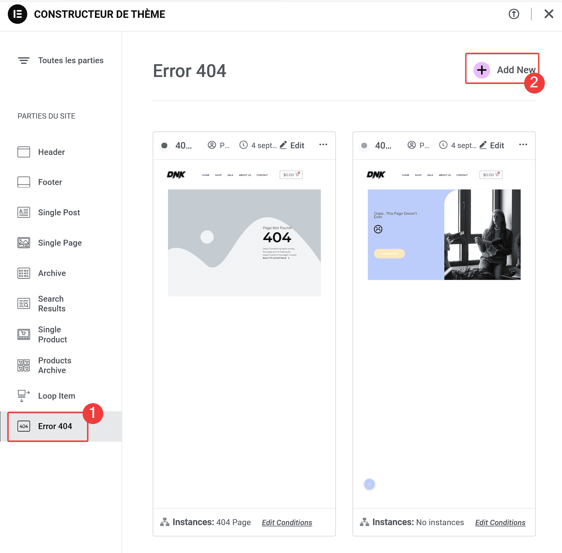 cliquez sur Add new » BlogPasCher cliquez sur Add new