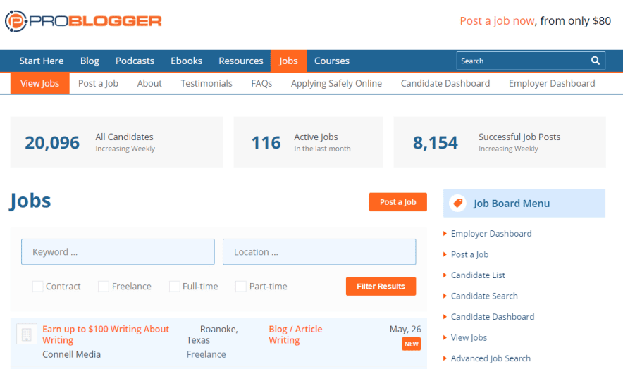 Problogger » BlogPasCher Problogger Jobs