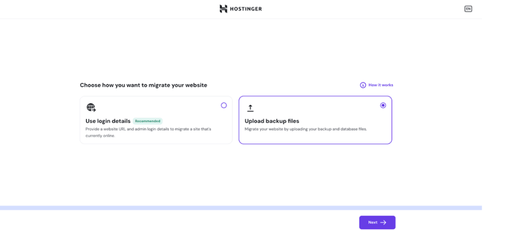 Étape Soumettre une demande de migration à Hostinger » BlogPasCher Étape Soumettre une demande de migration à Hostinger