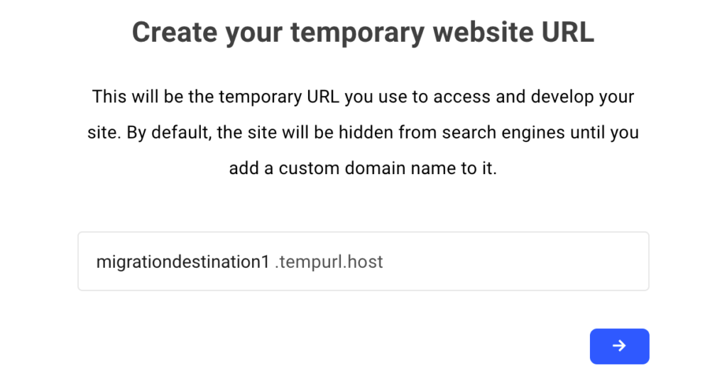 entrer une url temporaire