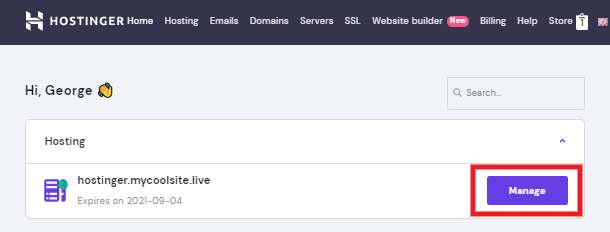acceder au compte ftp de hostinger