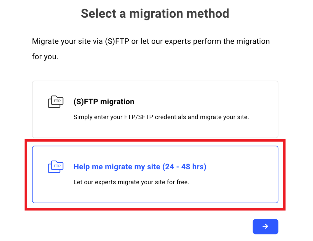 selection de la methode d emigration