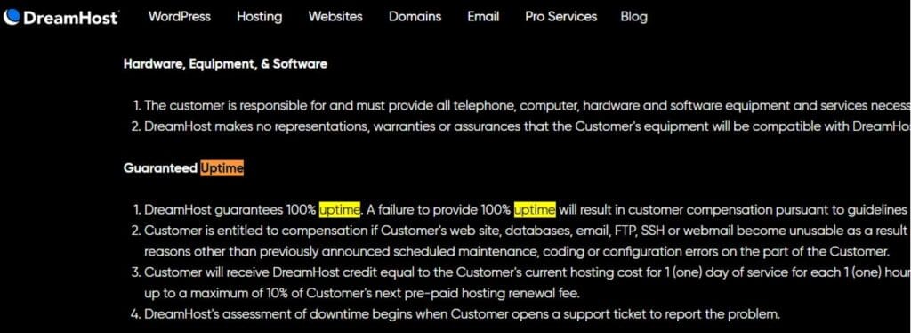 dreamhost-uptime-guarantee » BlogPasCher Garantie de disponibilité Dreamhost