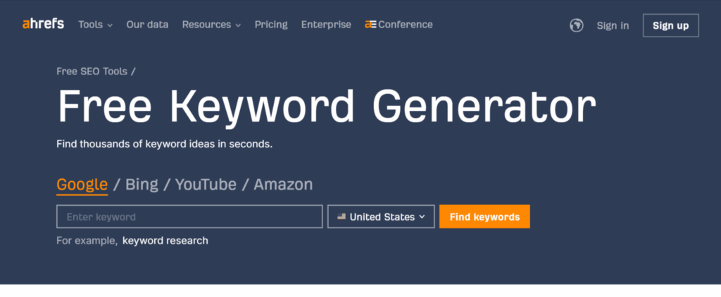 Ahrefs Keyword Generator Ahrefs - alternatives à AnswerThePublic