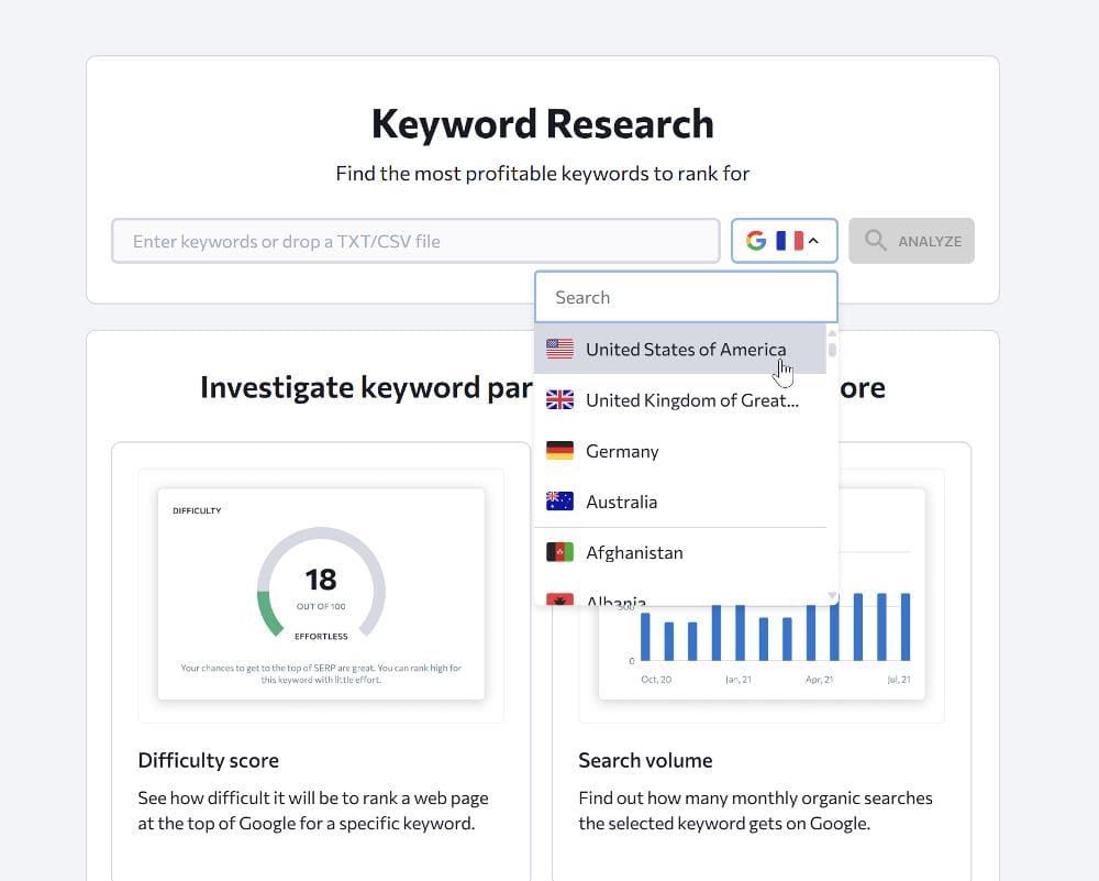 Rapport complet par pays » BlogPasCher Vous avez la possibilité d’explorer les données de votre mot-clé pour les 190 pays