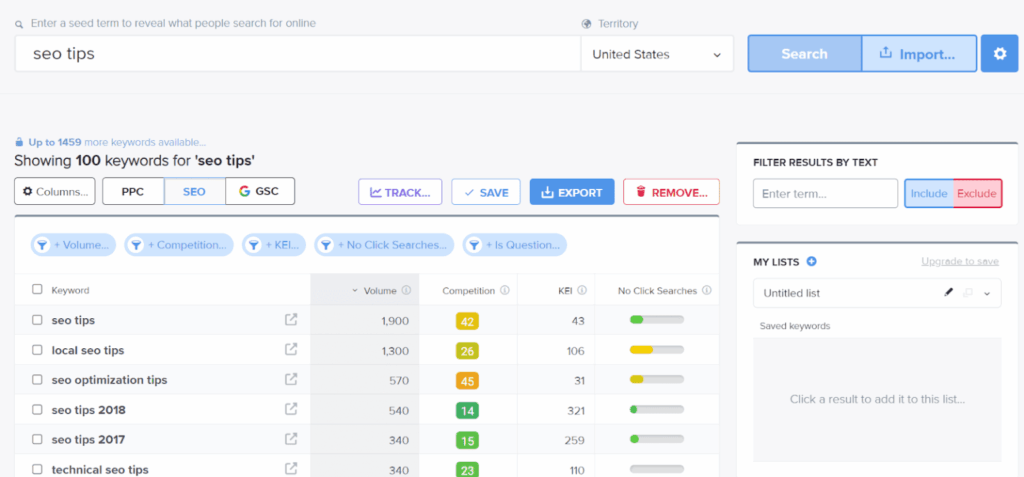 Wordtracker WorkTracker