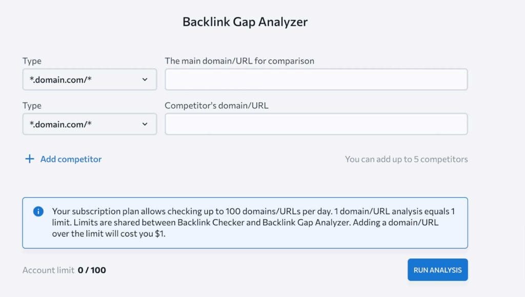 écart de backlink