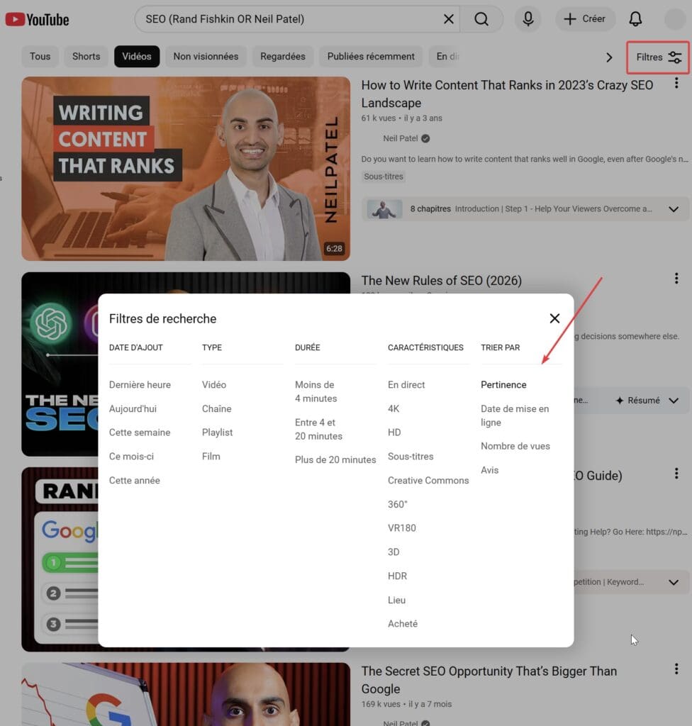 Filtres avancés YouTube » BlogPasCher Filtres avancés YouTube