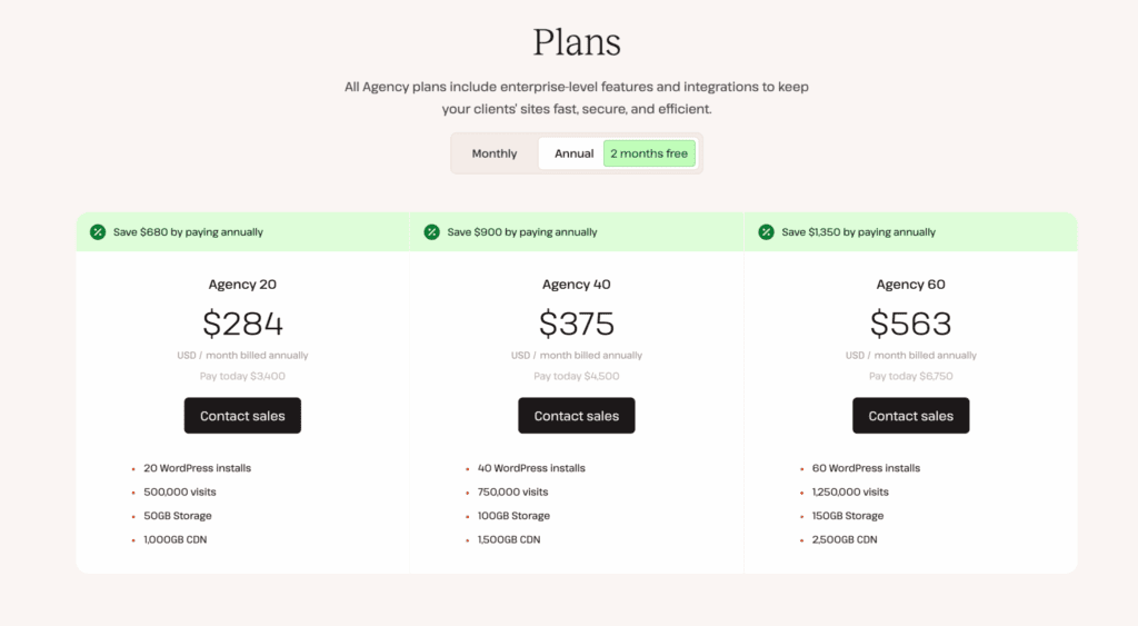 Plans dhébergement de lagence Kinsta » BlogPasCher Plans d’hébergement de l’agence Kinsta