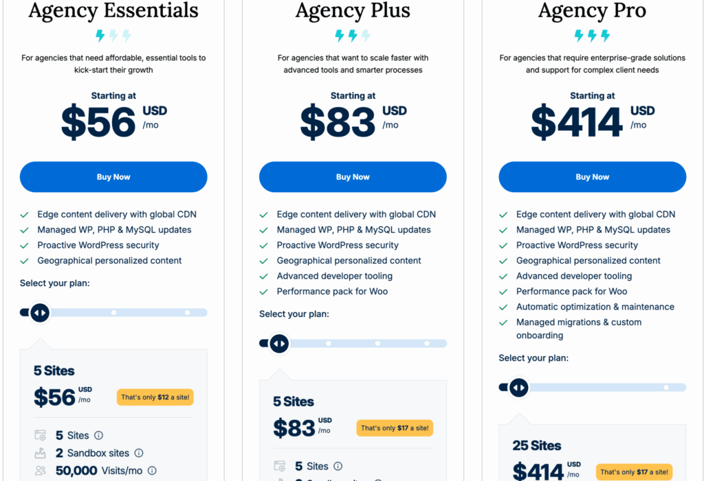 Plans dhébergement de lagence WP Engine » BlogPasCher Plans d’hébergement d’agence WP Engine