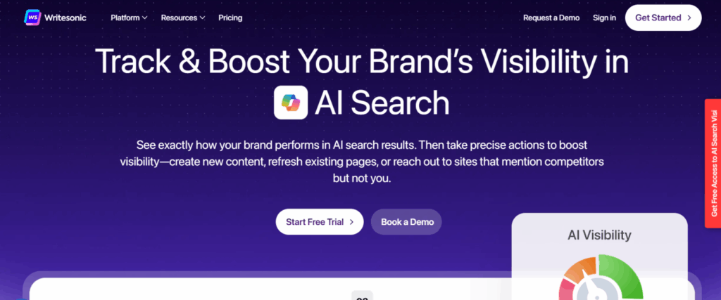 Writesonic AI Search Writesonic AI