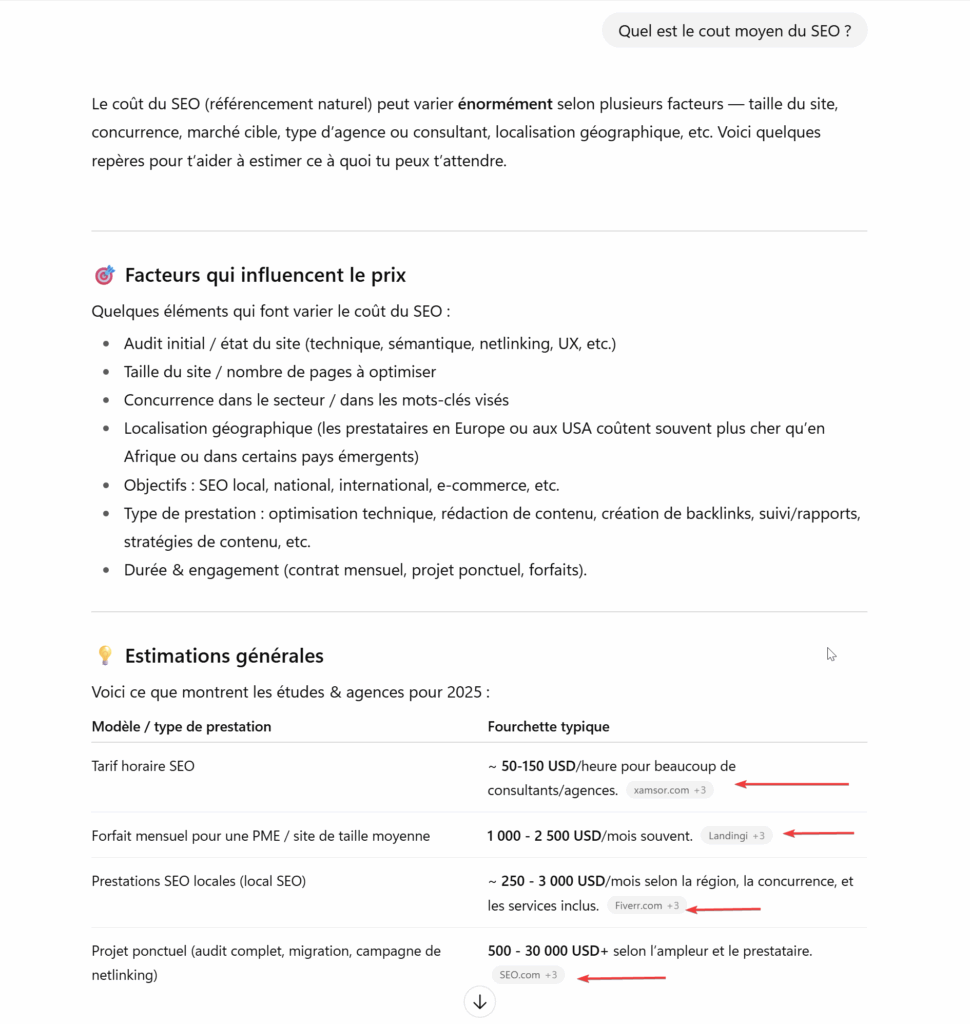 exemple de réponse GEO AI » BlogPasCher Exemple de réponse GEO AI