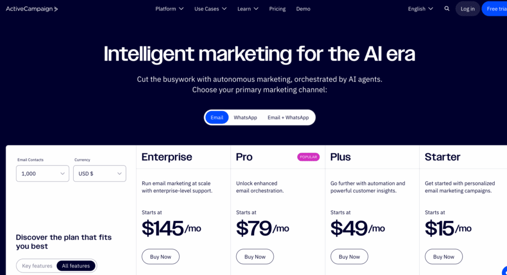 Tarification dActiveCampaign » BlogPasCher Tarification d’ActiveCampaign