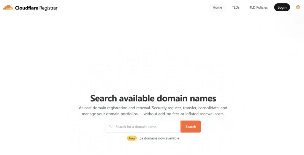 Registraire de domaine Cloudflare