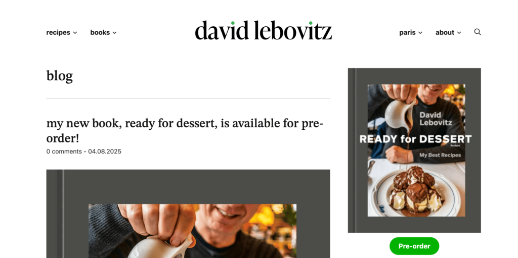 David Lebovitz » BlogPasCher David Lebovitz - meilleurs blogs personnels